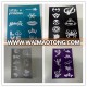 Safe on Skin Reusable and Durable Body Art Glitter Tattoo Stencil Designs